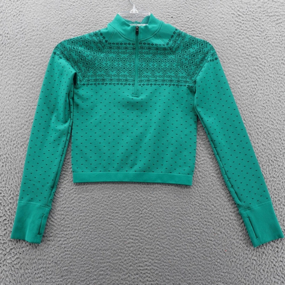 DSG Womens Momentum Seamless 1/4 Zip Pullover‎ Melted Emerald Green XS NEW